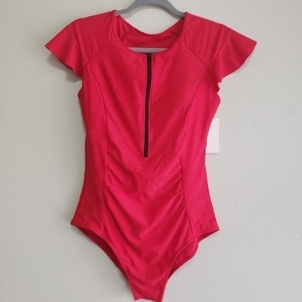 Holipick Red One Pice Swimsuit